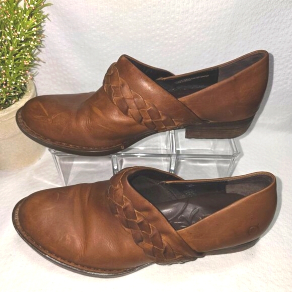 BORN MULE HENSLEY CLOG LEATHER WOMENS SIZE 9.5 WESTERN BOOTIE SHOE GUC - Picture 3 of 9
